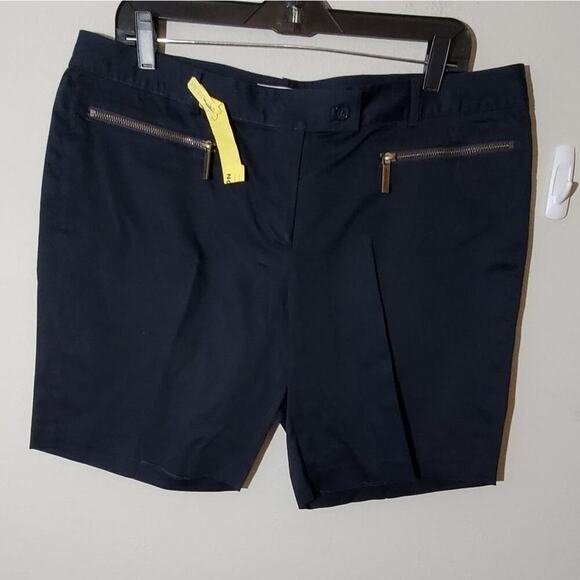 Michael Kors Black zippered Detail Bermuda shorts plus size 14 - Picture 1 of 6